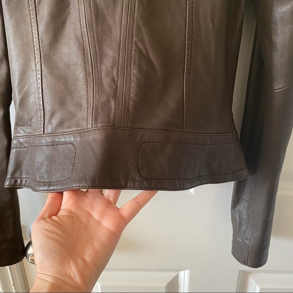LIKE NEW Mackage Kenya Brown Leather Jacket 💯 Leather XXS - Picture 13 of 16